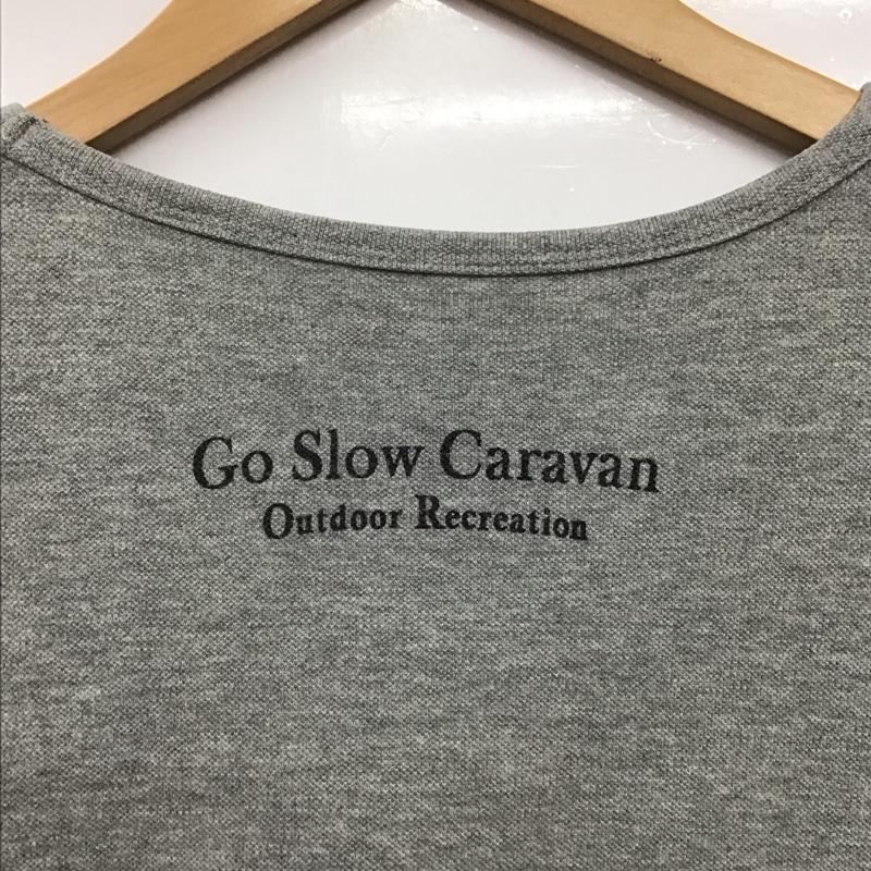 ゴースローキャラバン go slow caravan カットソー 長袖 長袖カットソー プリントカットソー クルーネック 4 プリント 灰 / グレー / gray メンズ USED 古着 中古 10159122