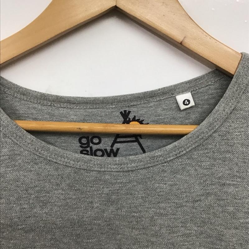 ゴースローキャラバン go slow caravan カットソー 長袖 長袖カットソー プリントカットソー クルーネック 4 プリント 灰 / グレー / gray メンズ USED 古着 中古 10159122