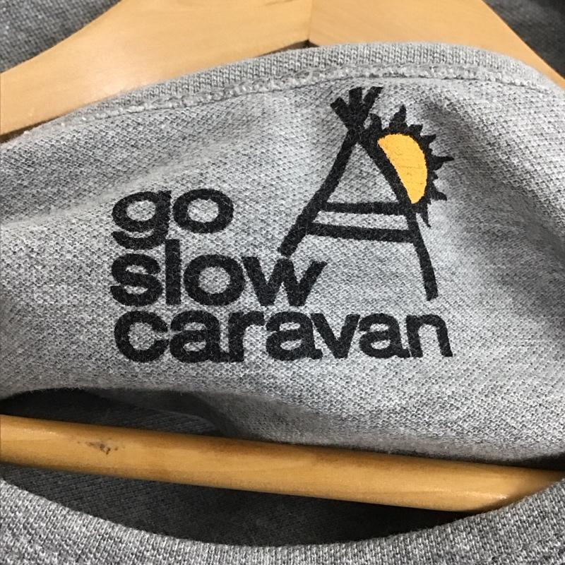 ゴースローキャラバン go slow caravan カットソー 長袖 長袖カットソー プリントカットソー クルーネック 4 プリント 灰 / グレー / gray メンズ USED 古着 中古 10159122