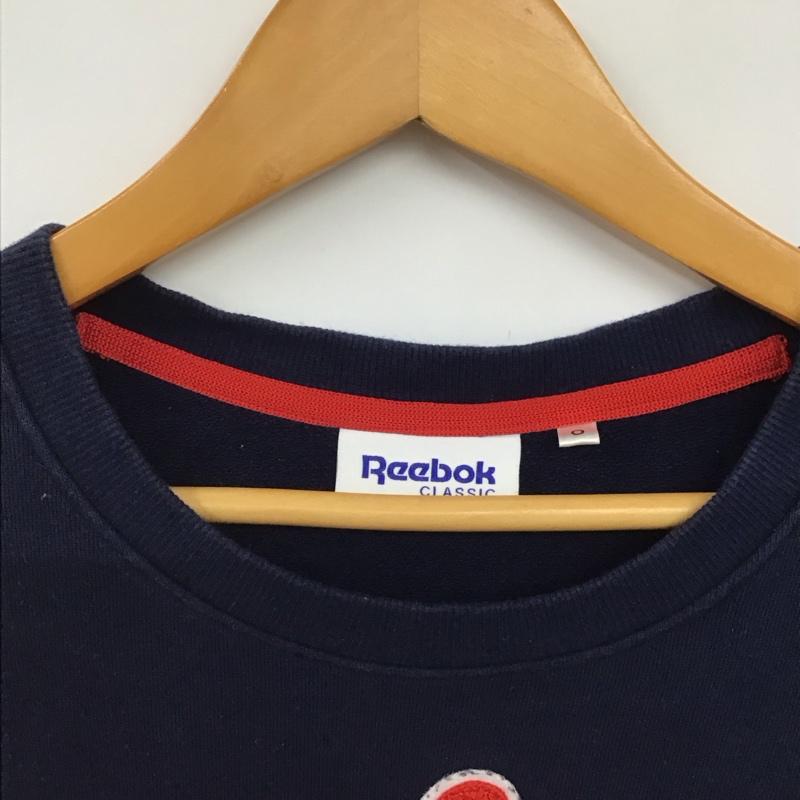 リーボック Reebok トレーナー 長袖 長袖トレーナー スウェット クルーネック プルオーバー 0 ロゴ、文字 紺 / ネイビー / navy メンズ USED 古着 中古 10159123