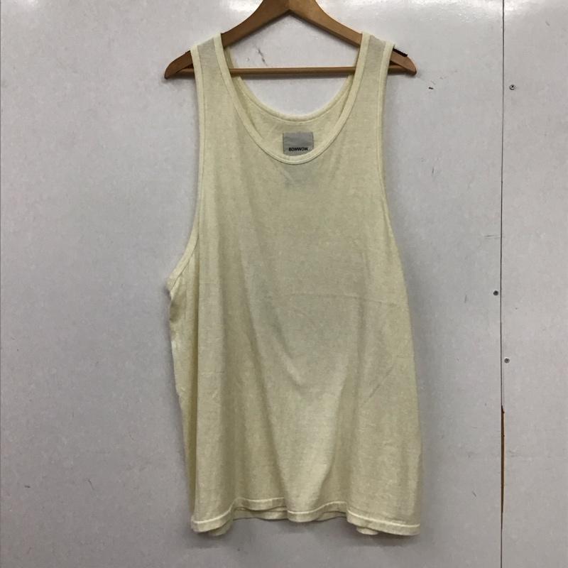 バウワウ Bowwow タンクトップ タンクトップ タンクトップ ノースリーブカットソー クルーネック XL 無地 アイボリー / アイボリー / メンズ USED 古着 中古 10159124