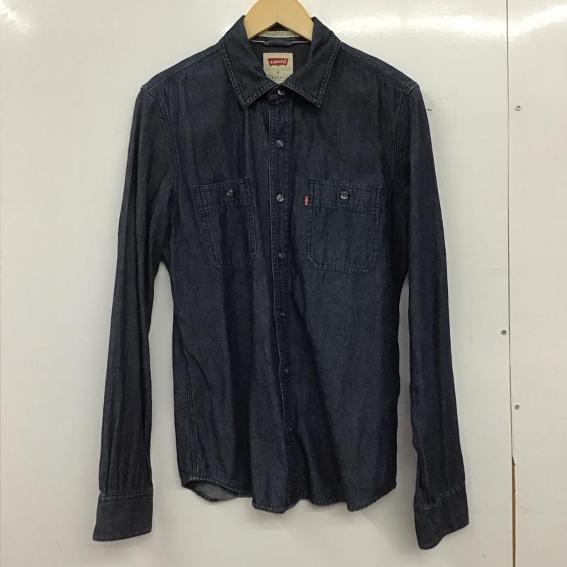 リーバイス Levi s シャツ、ブラウス 長袖 長袖シャツ デニムシャツ M 無地 インディゴ / インディゴ / Indigo メンズ USED 古着 中古 10159125