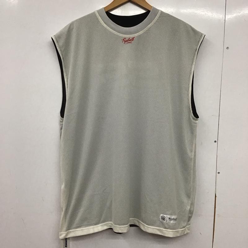 ラディアル RADIALL タンクトップ タンクトップ タンクトップ ノースリーブカットソー クルーネック XL ロゴ、文字 白 / ホワイト / white X 黒 / ブラック / black メンズ USED 古着 中古 10159130