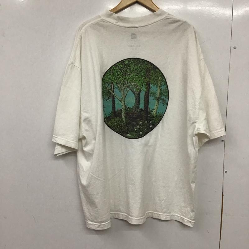 イズネス ミュージック ISNESS MUSIC Tシャツ 半袖 半袖カットソー プリントTシャツ クルーネックカットソー L ロゴ、文字 白 / ホワイト / white メンズ USED 古着 中古 10159131