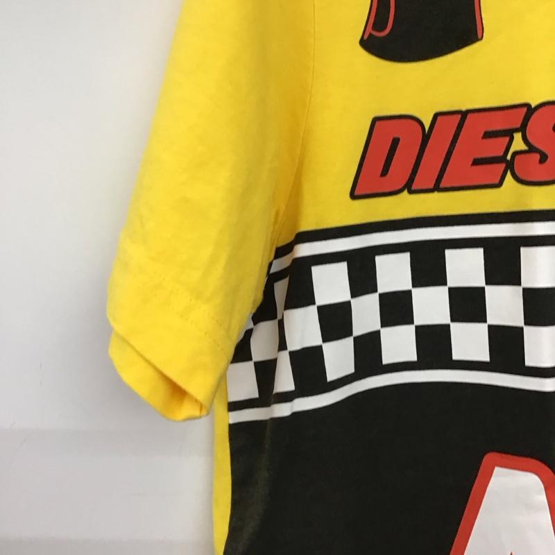 ディーゼル DIESEL Tシャツ 半袖 半袖カットソー プリントTシャツ クルーネックカットソー M プリント 黄 / イエロー / yellow メンズ USED 古着 中古 10159132