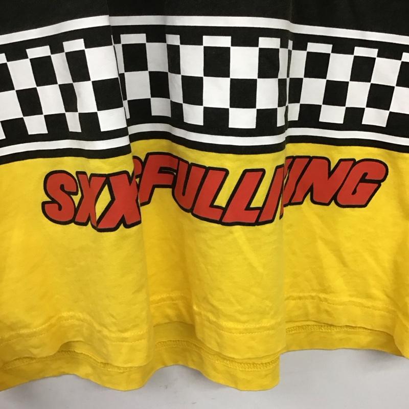 ディーゼル DIESEL Tシャツ 半袖 半袖カットソー プリントTシャツ クルーネックカットソー M プリント 黄 / イエロー / yellow メンズ USED 古着 中古 10159132