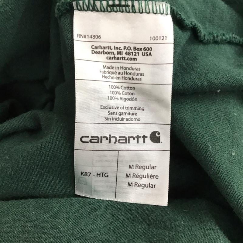 カーハート Carhartt Tシャツ 半袖 半袖カットソー プリントTシャツ クルーネックカットソー M ロゴ、文字 緑 / グリーン / green メンズ USED 古着 中古 10159141