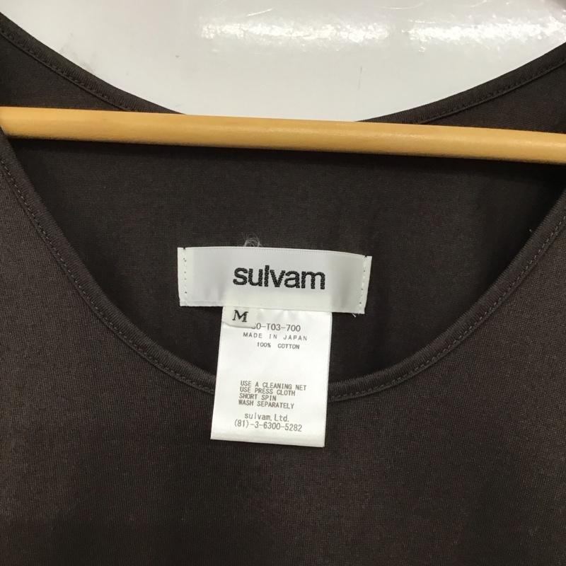 サルバム sulvam タンクトップ タンクトップ タンクトップ ノースリーブカットソー クルーネック M 無地 ダークブラウン / ダークブラウン / メンズ USED 古着 中古 10159142