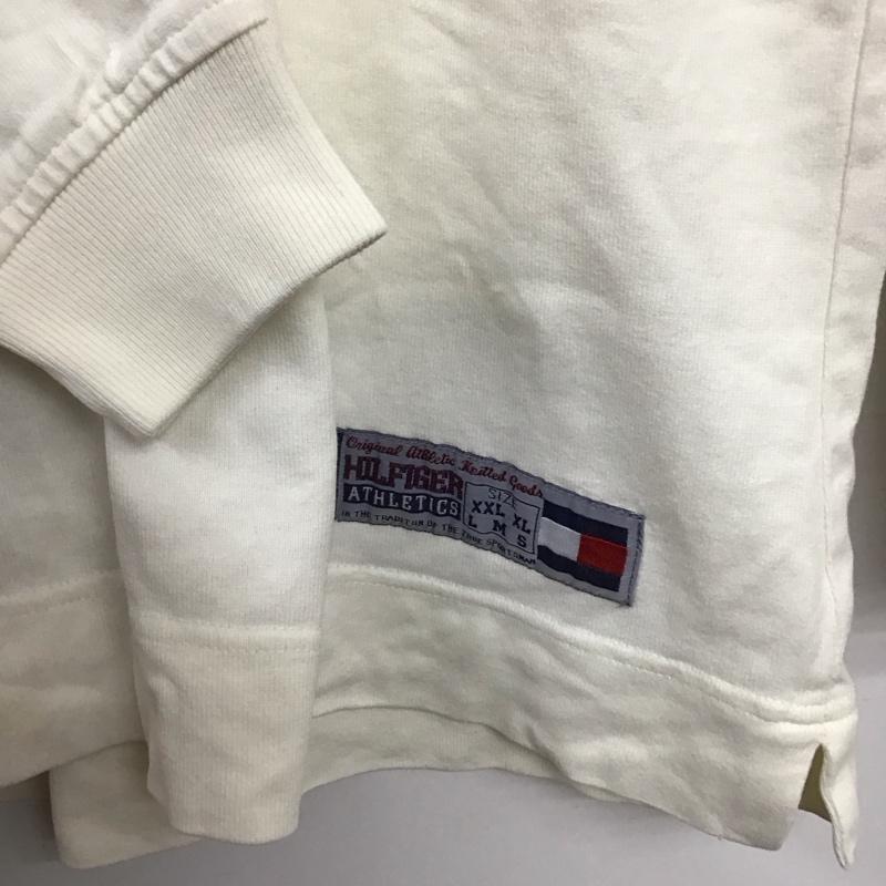 トミーヒルフィガー TOMMY HILFIGER カットソー 長袖 長袖カットソー ジップアップネック L ロゴ、文字 アイボリー / アイボリー / メンズ USED 古着 中古 10159144