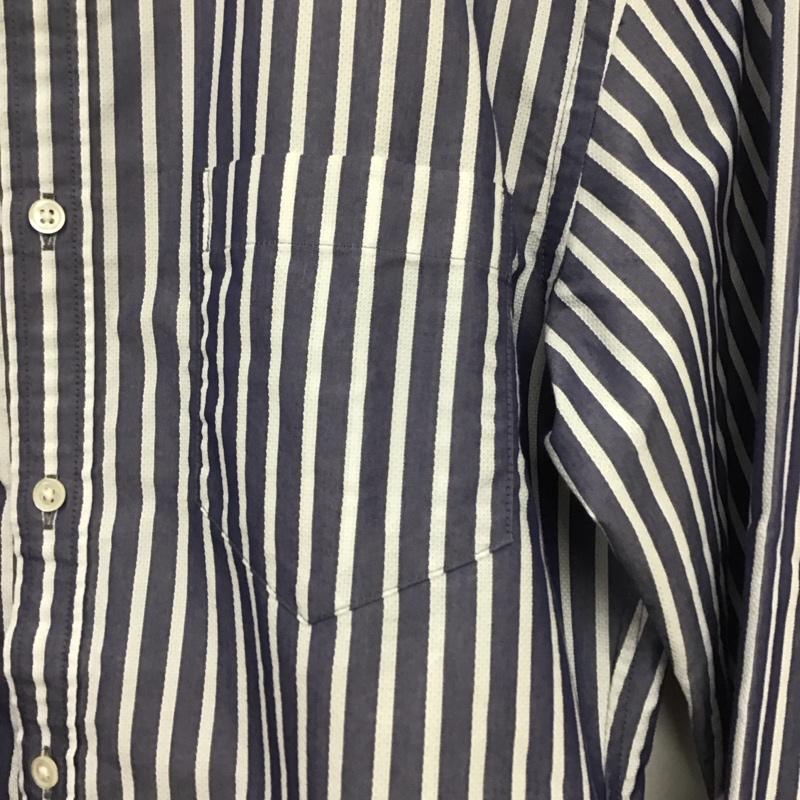 シップス SHIPS シャツ、ブラウス 長袖 長袖シャツ ストライプシャツ S ストライプ 紺 / ネイビー / navy メンズ USED 古着 中古 10159146