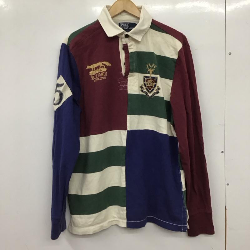 ポロバイラルフローレン Polo by RALPH LAUREN カットソー 長袖 長袖カットソー ラグビーシャツ M ロゴ、文字 マルチカラー / マルチカラー / multicolor メンズ USED 古着 中古 10159147