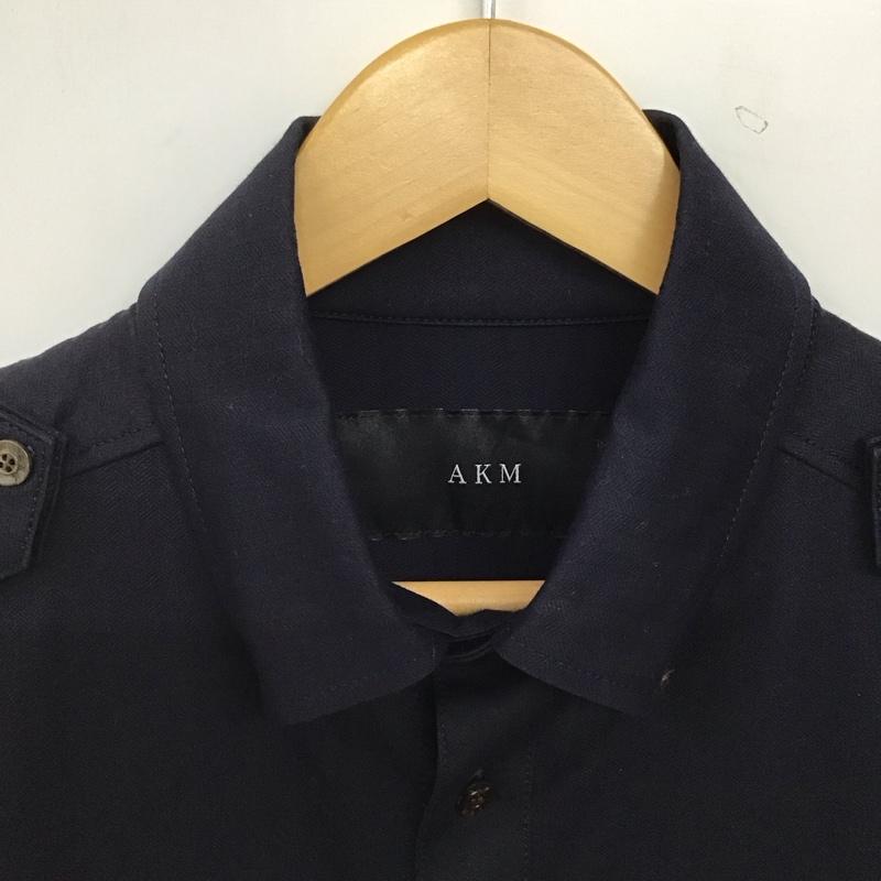 エーケーエム AKM シャツ、ブラウス 半袖 半袖シャツ 無地シャツ ポケットシャツ XL 無地 紺 / ネイビー / navy メンズ USED 古着 中古 10159148
