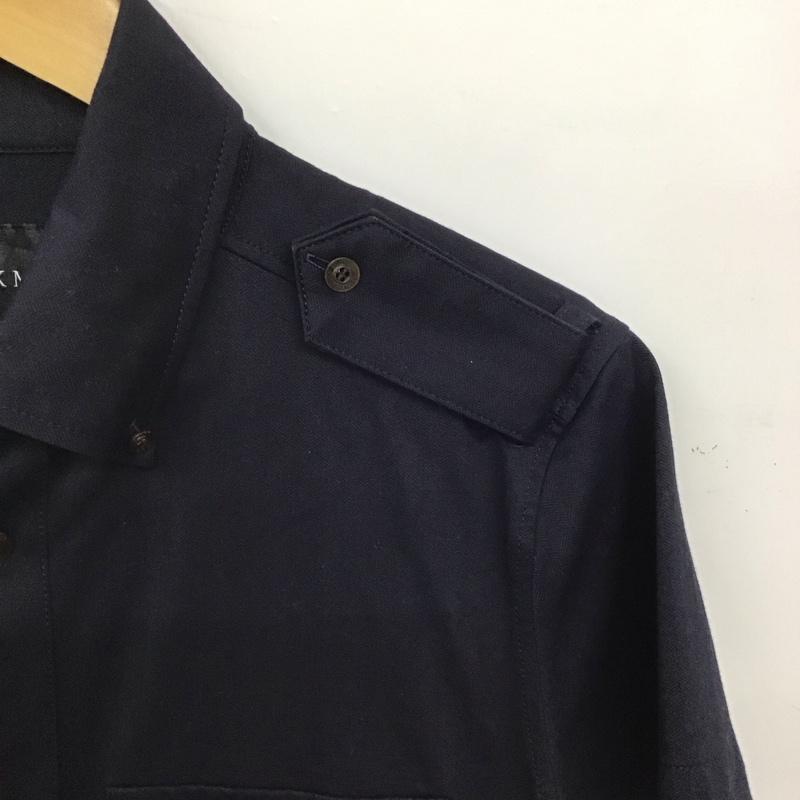 エーケーエム AKM シャツ、ブラウス 半袖 半袖シャツ 無地シャツ ポケットシャツ XL 無地 紺 / ネイビー / navy メンズ USED 古着 中古 10159148