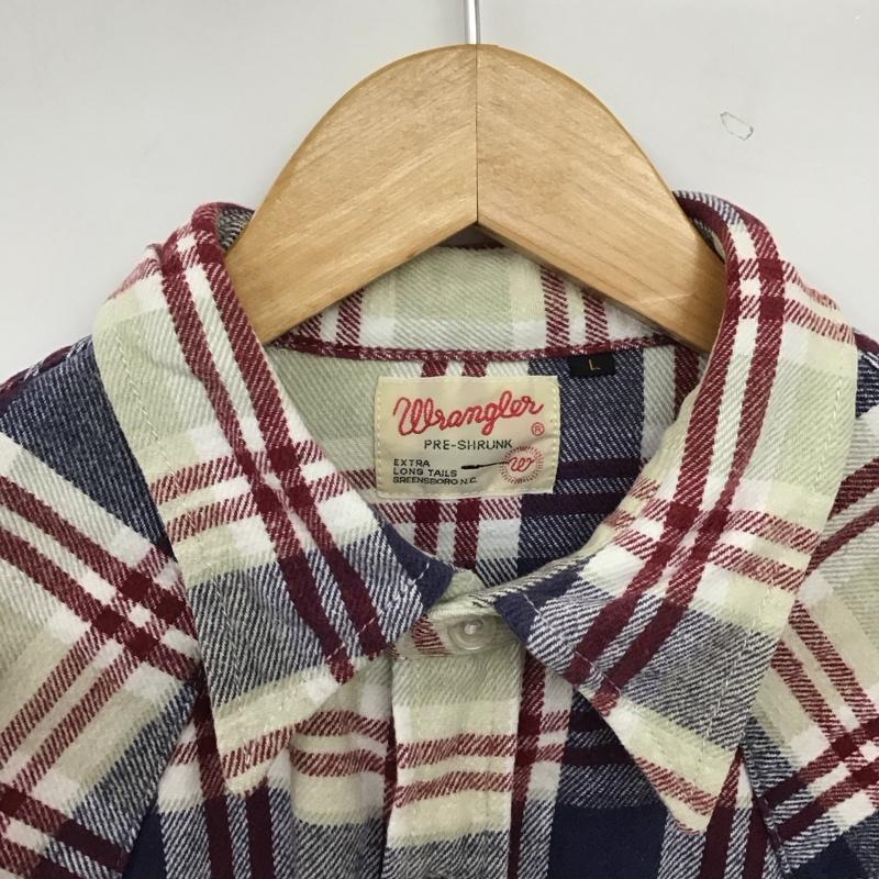 ラングラー Wrangler シャツ、ブラウス 長袖 長袖シャツ チェックシャツ カラーシャツ L チェック マルチカラー / マルチカラー / multicolor メンズ USED 古着 中古 10159151