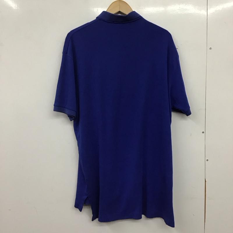 ポロバイラルフローレン Polo by RALPH LAUREN ポロシャツ 半袖 半袖ポロシャツ カラーシャツ 半袖カットソー L ロゴ、文字 青 / ブルー / blue メンズ USED 古着 中古 10159152