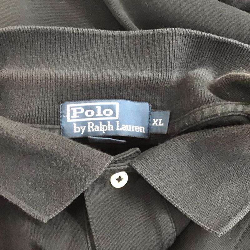 ポロバイラルフローレン Polo by RALPH LAUREN ポロシャツ 半袖 半袖ポロシャツ カラーシャツ 半袖カットソー XL ロゴ、文字 黒 / ブラック / black メンズ USED 古着 中古 10159153
