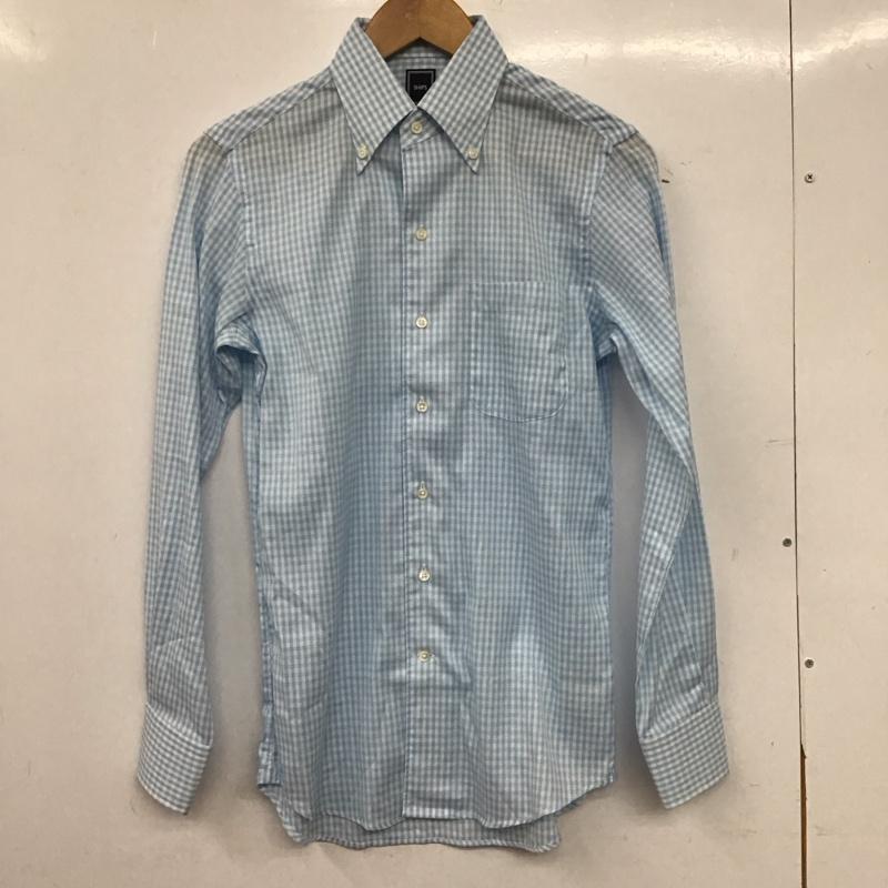 シップス SHIPS シャツ、ブラウス 長袖 長袖シャツ チェックシャツ カラーシャツ ボタンダウンシャツ チェック 白 / ホワイト / white X 水色 / ライトブルー / メンズ USED 古着 中古 10159155