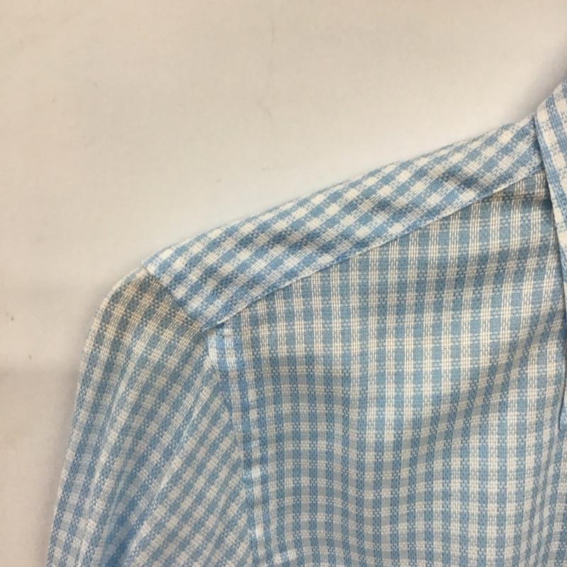 シップス SHIPS シャツ、ブラウス 長袖 長袖シャツ チェックシャツ カラーシャツ ボタンダウンシャツ チェック 白 / ホワイト / white X 水色 / ライトブルー / メンズ USED 古着 中古 10159155