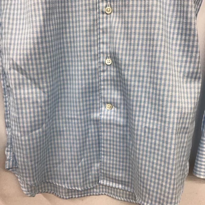 シップス SHIPS シャツ、ブラウス 長袖 長袖シャツ チェックシャツ カラーシャツ ボタンダウンシャツ チェック 白 / ホワイト / white X 水色 / ライトブルー / メンズ USED 古着 中古 10159155