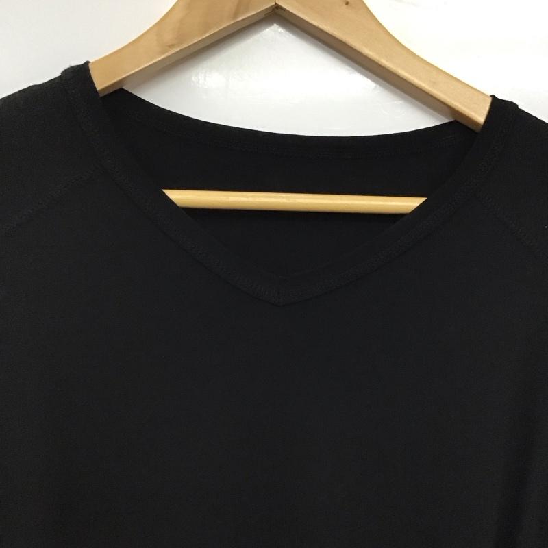 エーケーエム AKM カットソー 長袖 長袖カットソー Vネックカットソー L 無地 黒 / ブラック / black メンズ USED 古着 中古 10159165