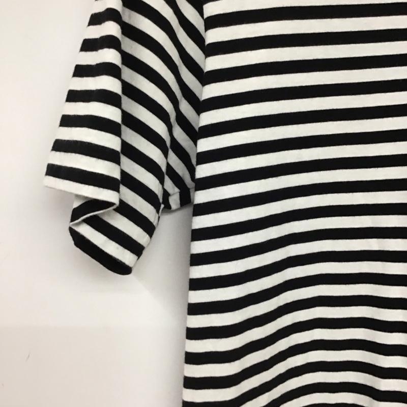 ドリスヴァンノッテン DRIES VAN NOTEN ポロシャツ 半袖 半袖ポロシャツ カラーシャツ 半袖カットソー M ボーダー柄 白 / ホワイト / white X 黒 / ブラック / black メンズ USED 古着 中古 10159167
