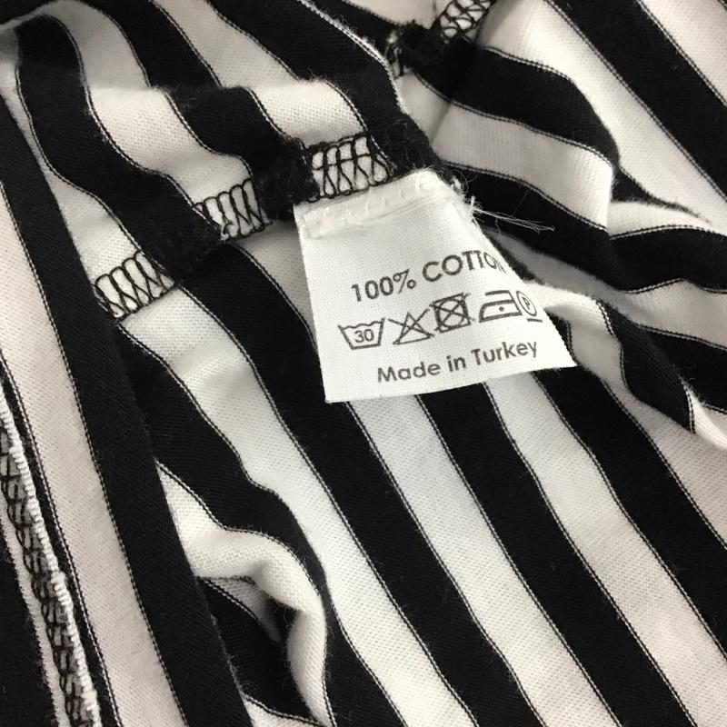 ドリスヴァンノッテン DRIES VAN NOTEN ポロシャツ 半袖 半袖ポロシャツ カラーシャツ 半袖カットソー M ボーダー柄 白 / ホワイト / white X 黒 / ブラック / black メンズ USED 古着 中古 10159167