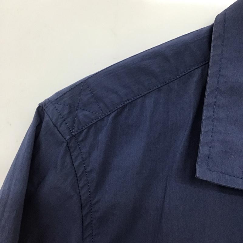 ジュンハシモト junhashimoto シャツ、ブラウス 半袖 半袖シャツ 無地シャツ ポケットシャツ 4 無地 紺 / ネイビー / navy メンズ USED 古着 中古 10159168