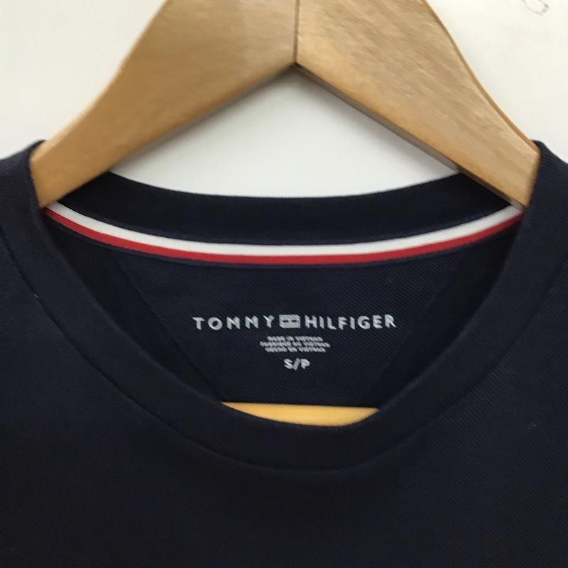 トミーヒルフィガー TOMMY HILFIGER Tシャツ 半袖 半袖カットソー プリントTシャツ クルーネックカットソー S ロゴ、文字 紺 / ネイビー / navy メンズ USED 古着 中古 10159180