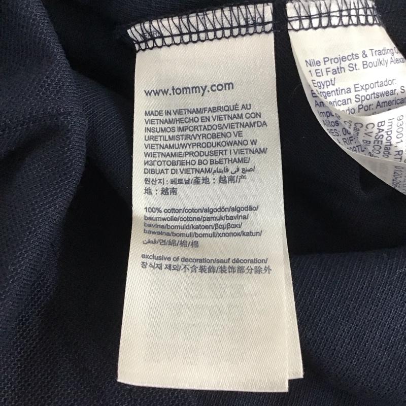 トミーヒルフィガー TOMMY HILFIGER Tシャツ 半袖 半袖カットソー プリントTシャツ クルーネックカットソー S ロゴ、文字 紺 / ネイビー / navy メンズ USED 古着 中古 10159180