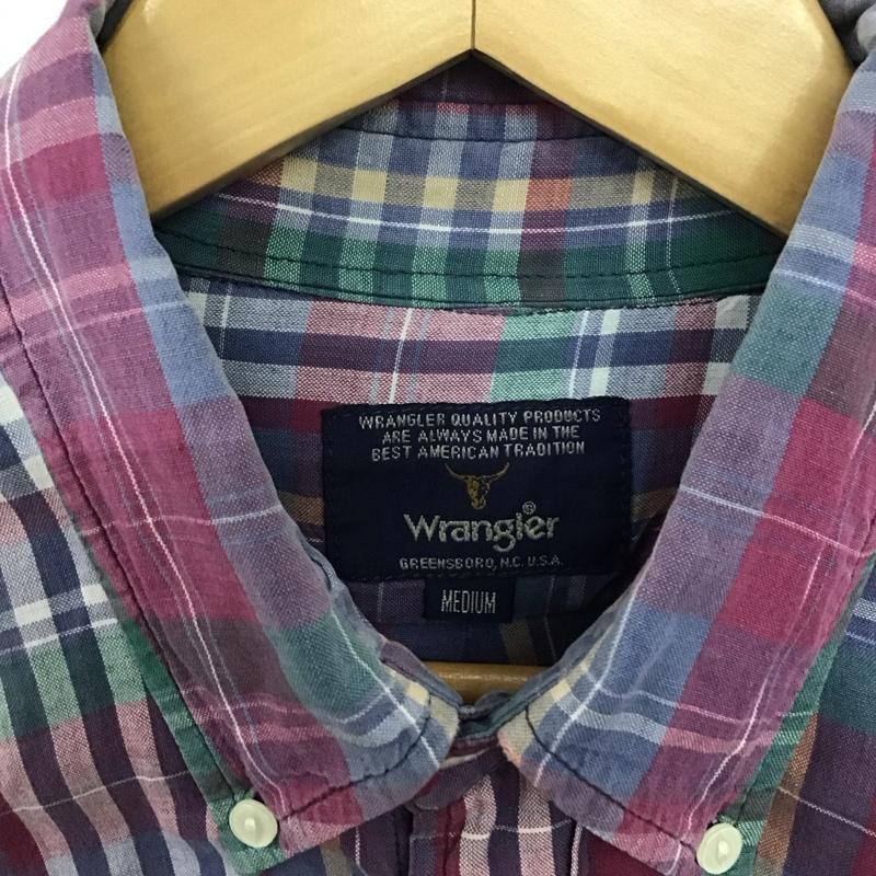 ラングラー Wrangler シャツ、ブラウス 長袖 長袖シャツ チェックシャツ カラーシャツ M チェック マルチカラー / マルチカラー / multicolor メンズ USED 古着 中古 10159183