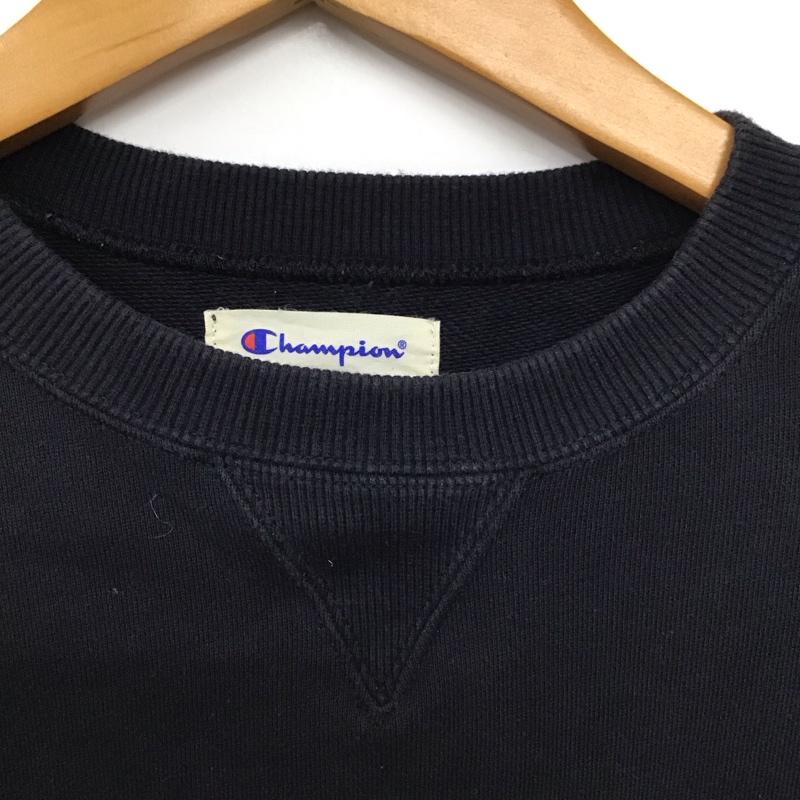 チャンピオン Champion トレーナー 長袖 長袖トレーナー スウェット クルーネック プルオーバー M 無地 紺 / ネイビー / navy メンズ USED 古着 中古 10159184