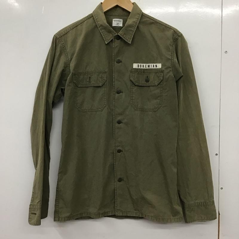 ロットワイラー ROTTWEILER シャツ、ブラウス 長袖 長袖シャツ ミリタリーシャツ カラーシャツ M ロゴ、文字 カーキ / カーキ / khaki メンズ USED 古着 中古 10159189