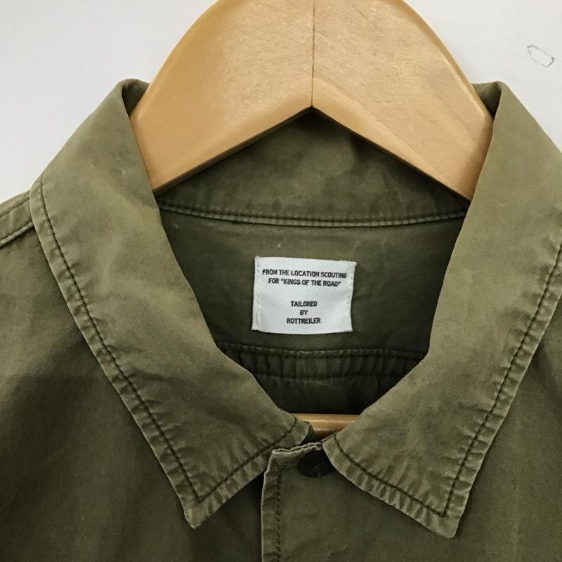 ロットワイラー ROTTWEILER シャツ、ブラウス 長袖 長袖シャツ ミリタリーシャツ カラーシャツ M ロゴ、文字 カーキ / カーキ / khaki メンズ USED 古着 中古 10159189