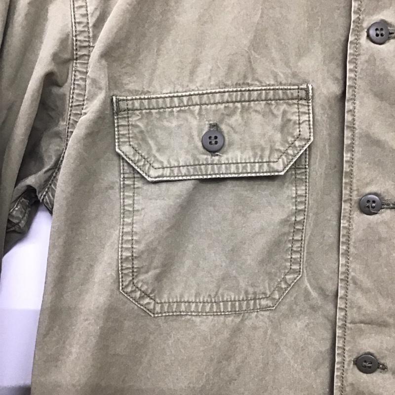 ロットワイラー ROTTWEILER シャツ、ブラウス 長袖 長袖シャツ ミリタリーシャツ カラーシャツ M ロゴ、文字 カーキ / カーキ / khaki メンズ USED 古着 中古 10159189