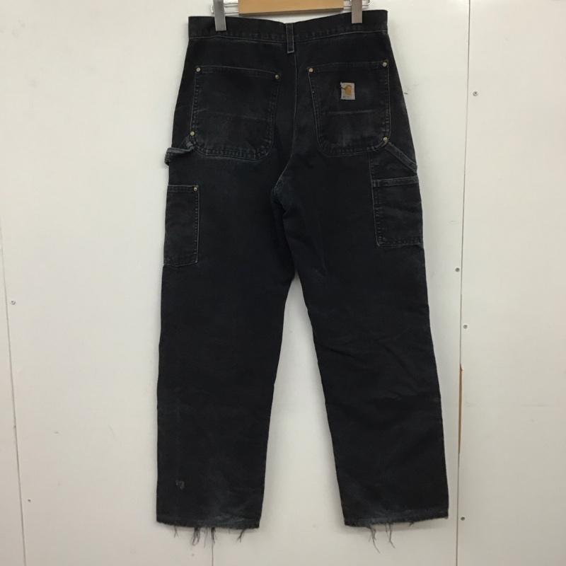 カーハート Carhartt パンツ ワークパンツ、ペインターパンツ ワイドパンツ カジュアルパンツ ワークパンツ ロゴ、文字 ダークグレー / ダークグレー / メンズ USED 古着 中古 10159194