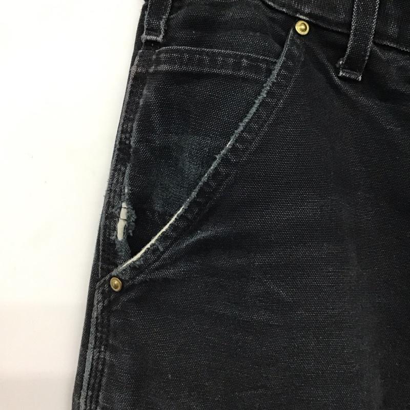 カーハート Carhartt パンツ ワークパンツ、ペインターパンツ ワイドパンツ カジュアルパンツ ワークパンツ ロゴ、文字 ダークグレー / ダークグレー / メンズ USED 古着 中古 10159194