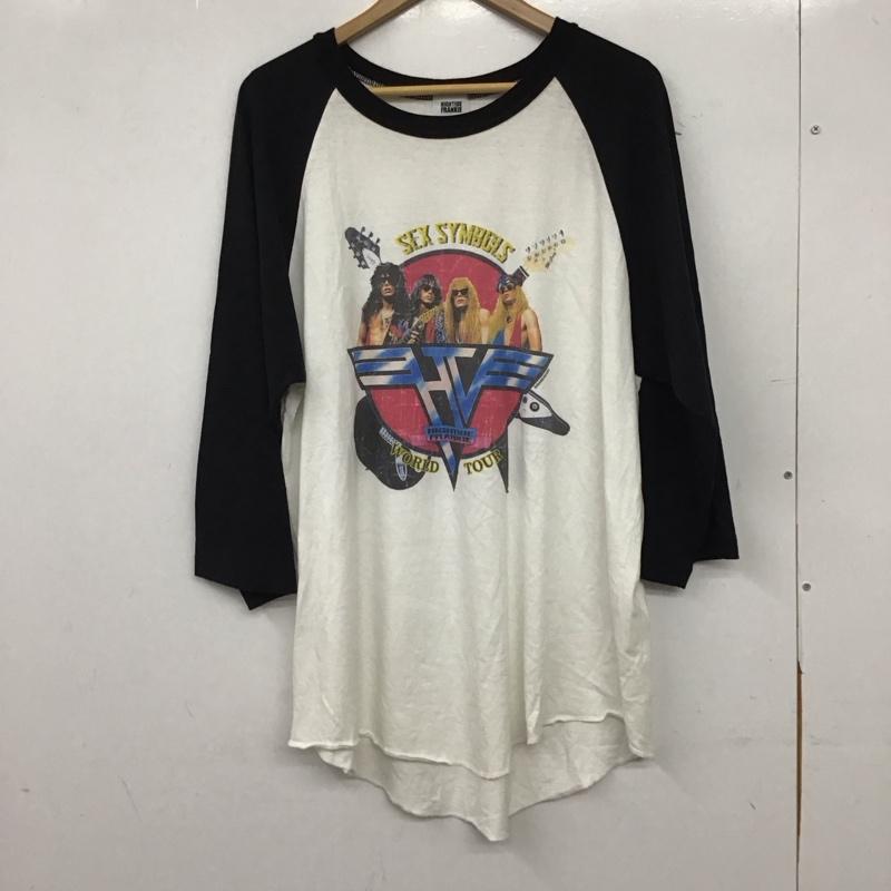 ハイタイドフランキー HIGHTIDE FRANKIE カットソー 七分袖 ラグランシャツ クルーネックカットソー 古着 バンドTシャツ プリント 白 / ホワイト / white メンズ USED 古着 中古 10159197