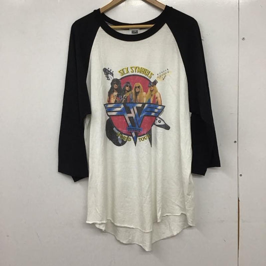 ハイタイドフランキー HIGHTIDE FRANKIE カットソー 七分袖 ラグランシャツ クルーネックカットソー 古着 バンドTシャツ プリント 白 / ホワイト / white メンズ USED 古着 中古 10159197