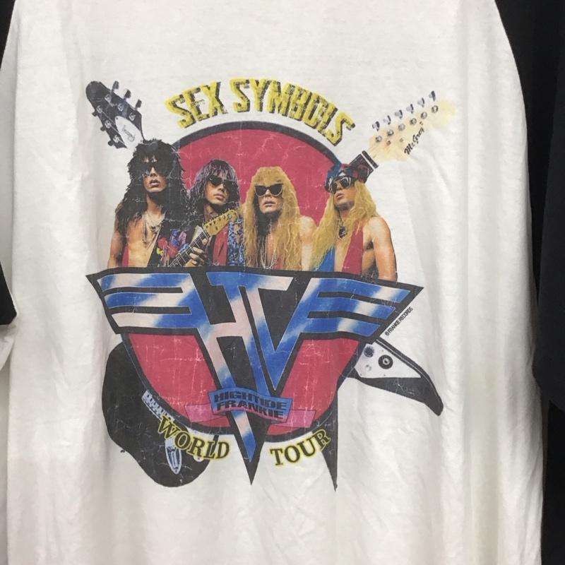 ハイタイドフランキー HIGHTIDE FRANKIE カットソー 七分袖 ラグランシャツ クルーネックカットソー 古着 バンドTシャツ プリント 白 / ホワイト / white メンズ USED 古着 中古 10159197