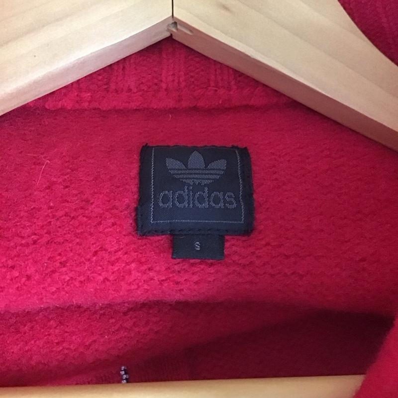 アディダス adidas ニット、セーター 長袖 S 無地 赤 / レッド / red レディース USED 古着 中古 10159202