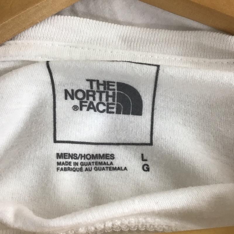 ザノースフェイス THE NORTH FACE Tシャツ 半袖 半袖カットソー プリントTシャツ クルーネックカットソー L ロゴ、文字 白 / ホワイト / white メンズ USED 古着 中古 10159206