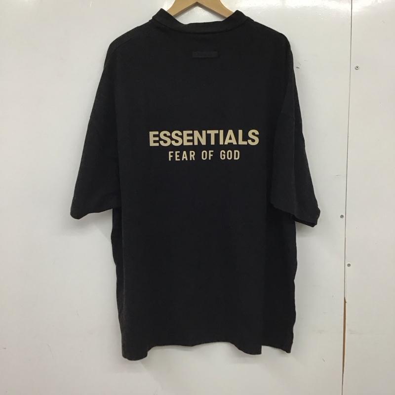 エッセンシャルズ ESSENTIALS Tシャツ 半袖 半袖カットソー プリントTシャツ Vネックカットソー S ロゴ、文字 黒 / ブラック / black メンズ USED 古着 中古 10159207