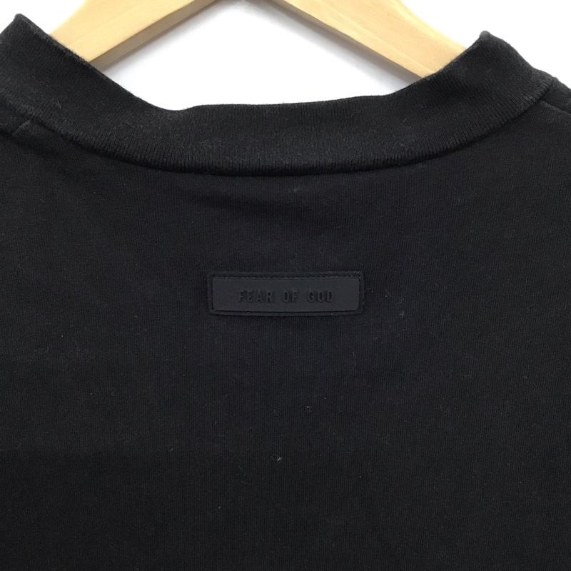 エッセンシャルズ ESSENTIALS Tシャツ 半袖 半袖カットソー プリントTシャツ Vネックカットソー S ロゴ、文字 黒 / ブラック / black メンズ USED 古着 中古 10159207