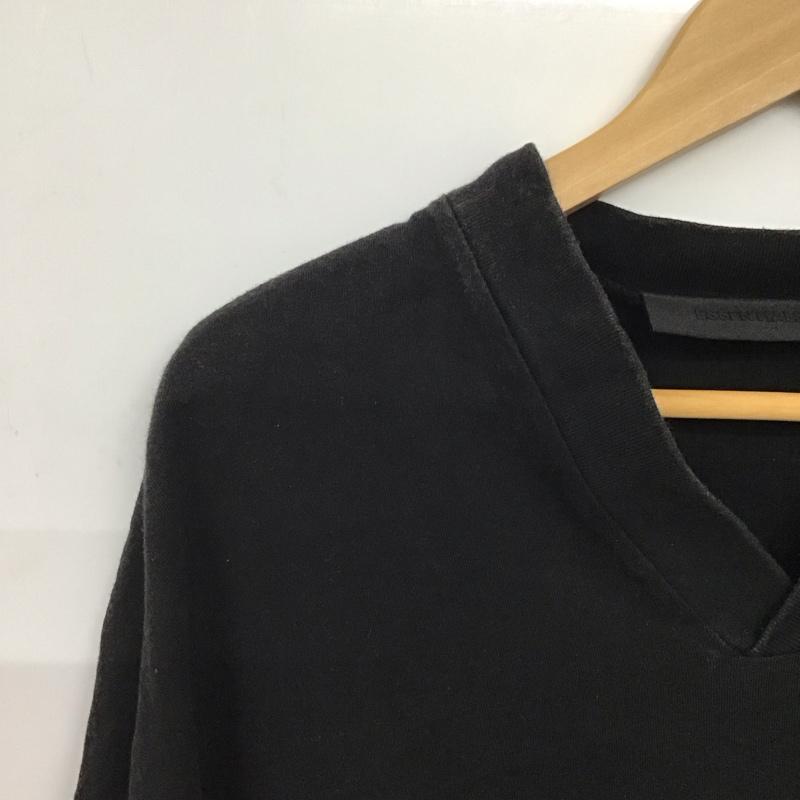 エッセンシャルズ ESSENTIALS Tシャツ 半袖 半袖カットソー プリントTシャツ Vネックカットソー S ロゴ、文字 黒 / ブラック / black メンズ USED 古着 中古 10159207