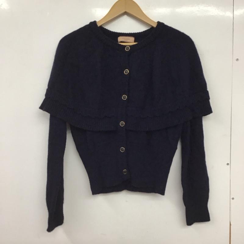 センスオブプレイスバイアーバンリサーチ SENSE OF PLACE by URBAN RESEARCH カーディガン 長袖 VITALSIGN AW47-22S169 ONE SIZE 無地 紺 / ネイビー / navy レディース USED 古着 中古 10159210