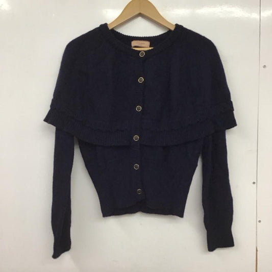 センスオブプレイスバイアーバンリサーチ SENSE OF PLACE by URBAN RESEARCH カーディガン 長袖 VITALSIGN AW47-22S169 ONE SIZE 無地 紺 / ネイビー / navy レディース USED 古着 中古 10159210