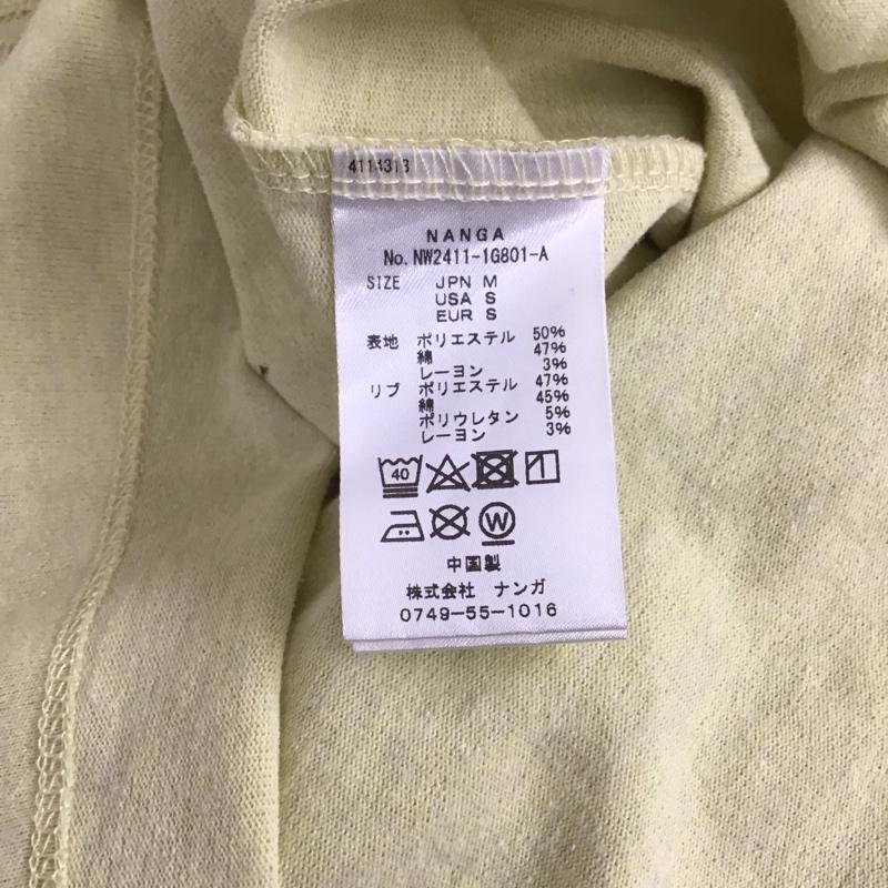 ナンガ NANGA Tシャツ 半袖 半袖カットソー プリントTシャツ クルーネックカットソー M ロゴ、文字 黄緑 / イエローグリーン / メンズ USED 古着 中古 10159211