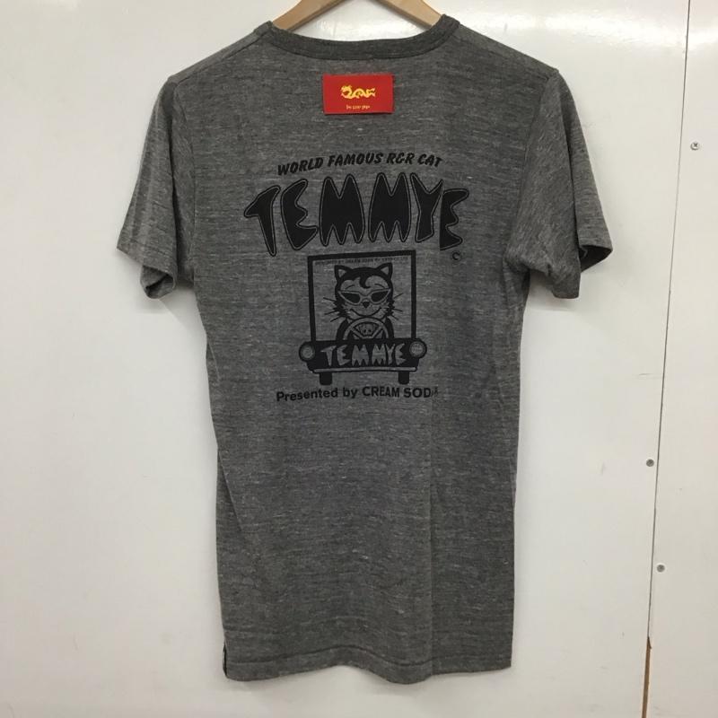 クリームソーダ CREAMSODA Tシャツ 半袖 半袖カットソー プリントTシャツ クルーネックカットソー ロゴ、文字 ダークグレー / ダークグレー / メンズ USED 古着 中古 10159214