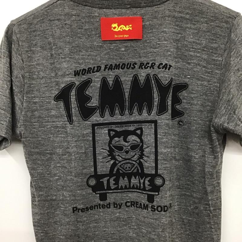 クリームソーダ CREAMSODA Tシャツ 半袖 半袖カットソー プリントTシャツ クルーネックカットソー ロゴ、文字 ダークグレー / ダークグレー / メンズ USED 古着 中古 10159214