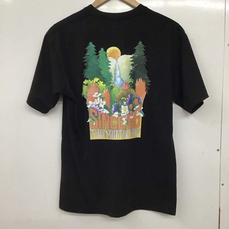 ザノースフェイス THE NORTH FACE Tシャツ 半袖 nt32105 Tシャツ 半袖カットソー S ロゴ、文字 黒 / ブラック / black メンズ USED 古着 中古 10159222